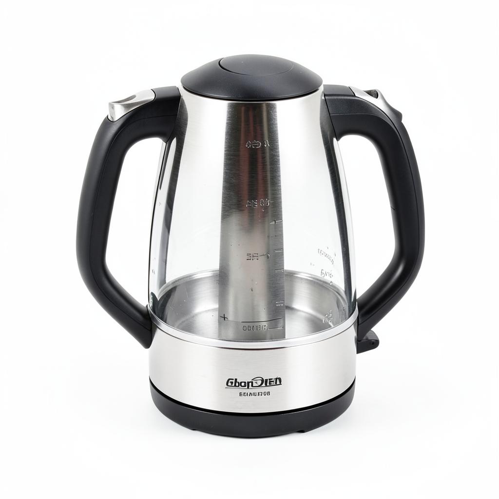 Hearth 1.7L Electric Glass Kettle, Stainless Steel, Auto Shut-Off